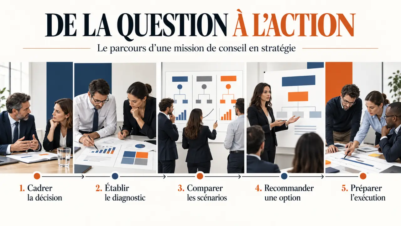 Conseil en stratégie : étapes d’une mission, du diagnostic à la recommandation