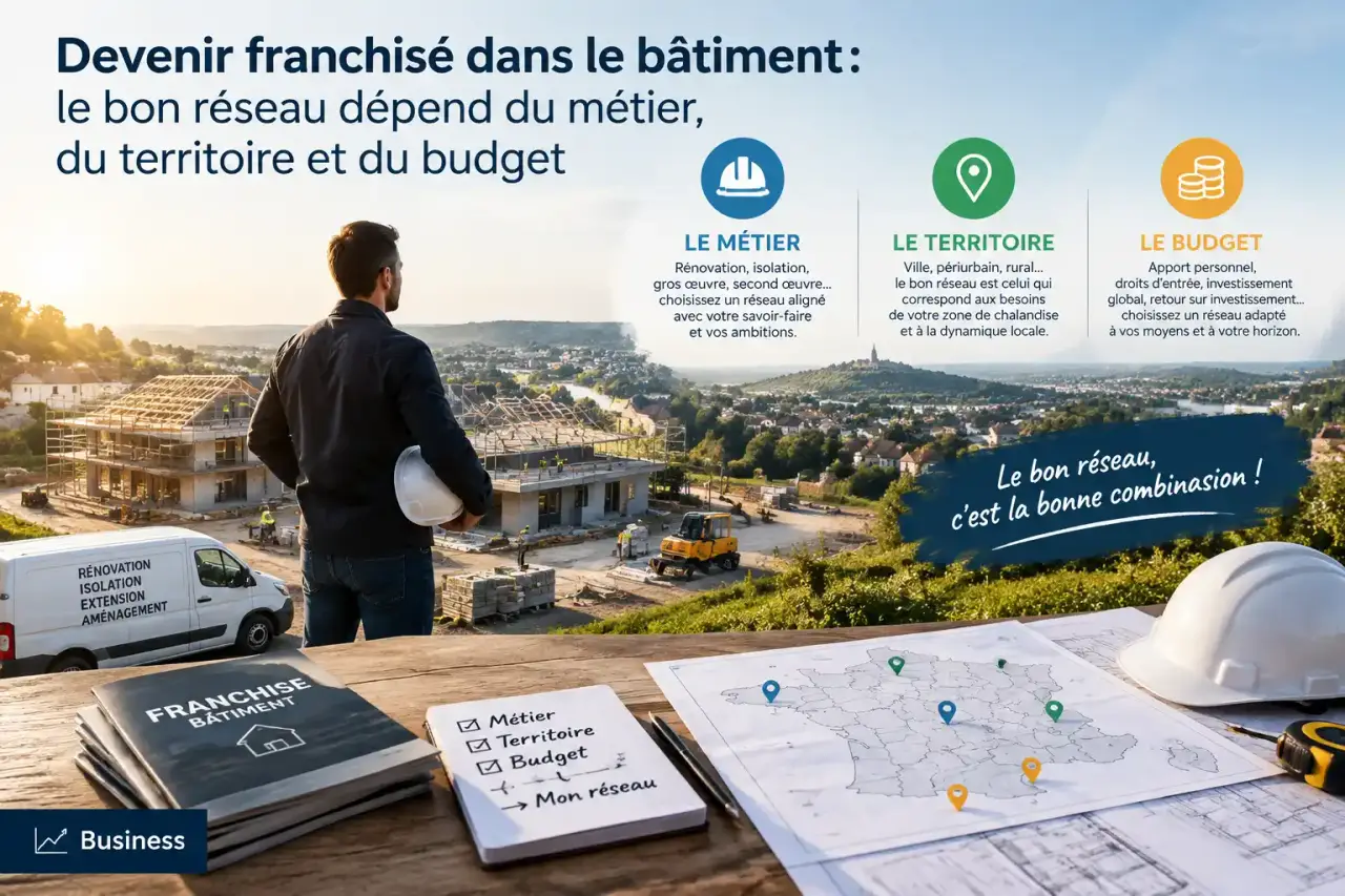 Devenir franchisé dans le bâtiment : le bon réseau dépend du métier, du territoire et du budget