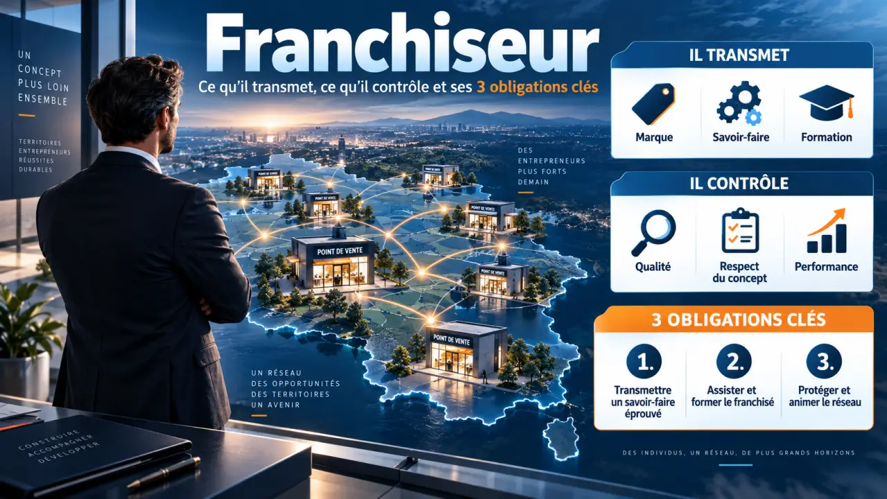 Franchiseur : ce qu’il transmet, ce qu’il contrôle et ses 3 obligations clés