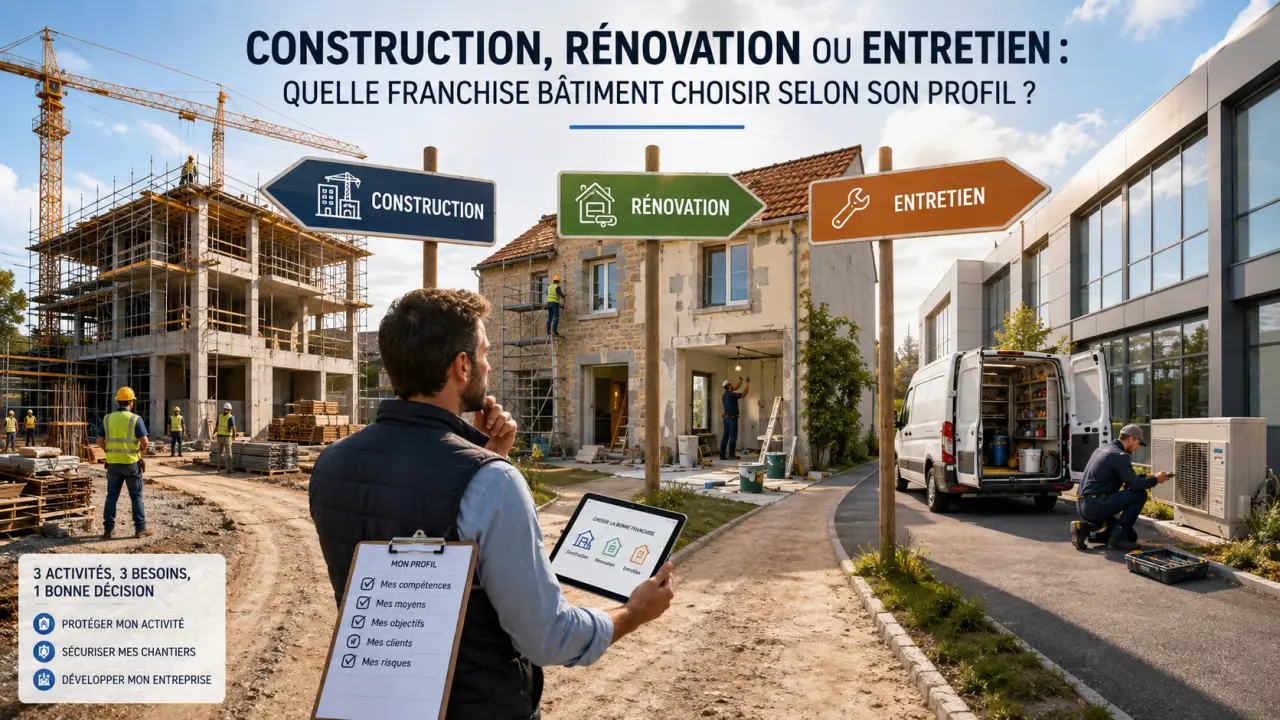 Construction, rénovation ou entretien : quelle franchise bâtiment choisir selon son profil ?