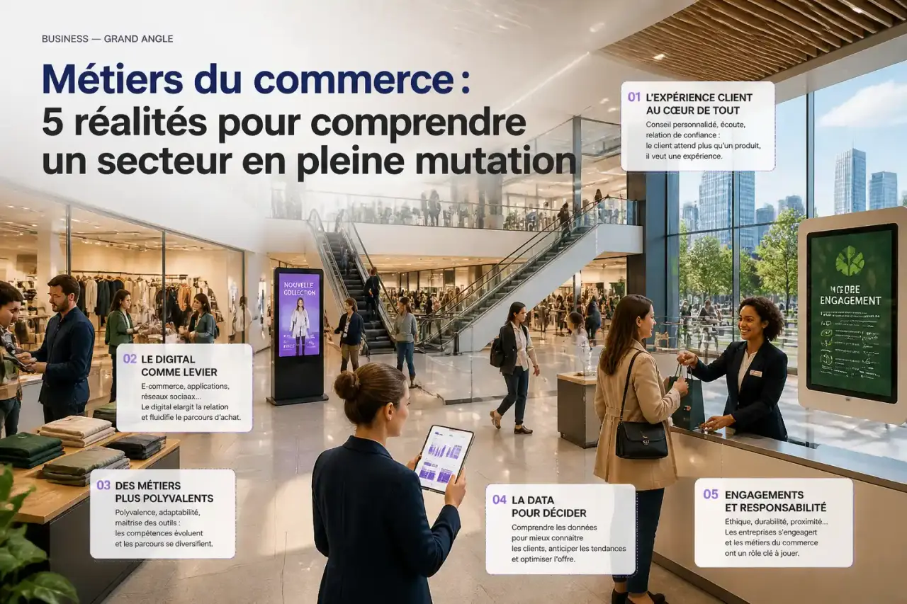 Métiers du commerce : 5 réalités pour comprendre un secteur en pleine mutation
