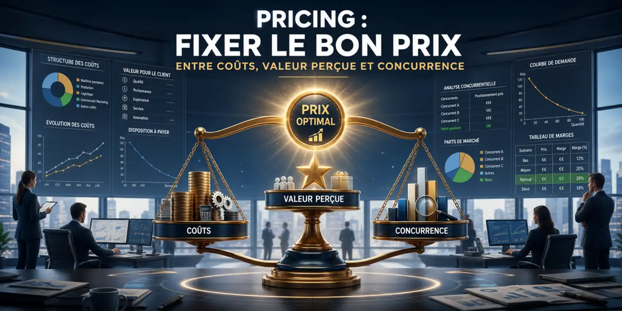Pricing : fixer le bon prix entre coûts, valeur perçue et concurrence