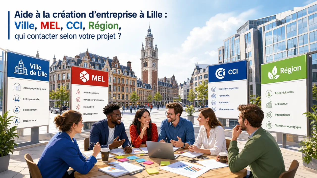 Aide à la création d’entreprise à Lille : Ville, MEL, CCI, Région, qui contacter selon votre projet ?